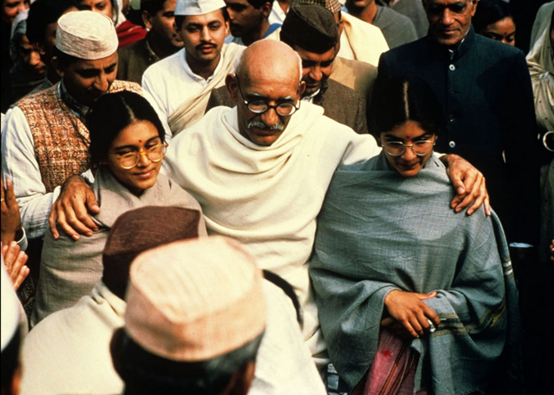 Ben Kingsley, Neena Gupta, and Supriya Pathak in ‘Gandhi’.