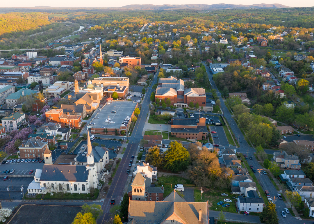 Aerial view of Lynchburg.
