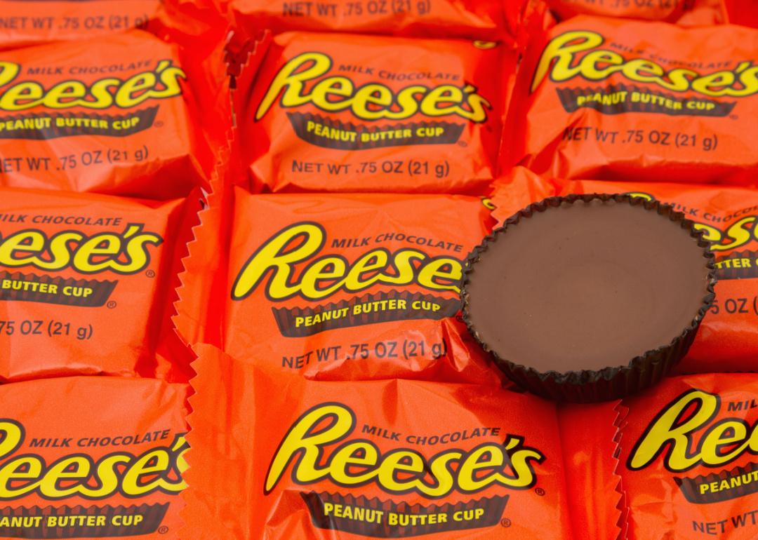 Reeses Peanut Butter Cup with package.