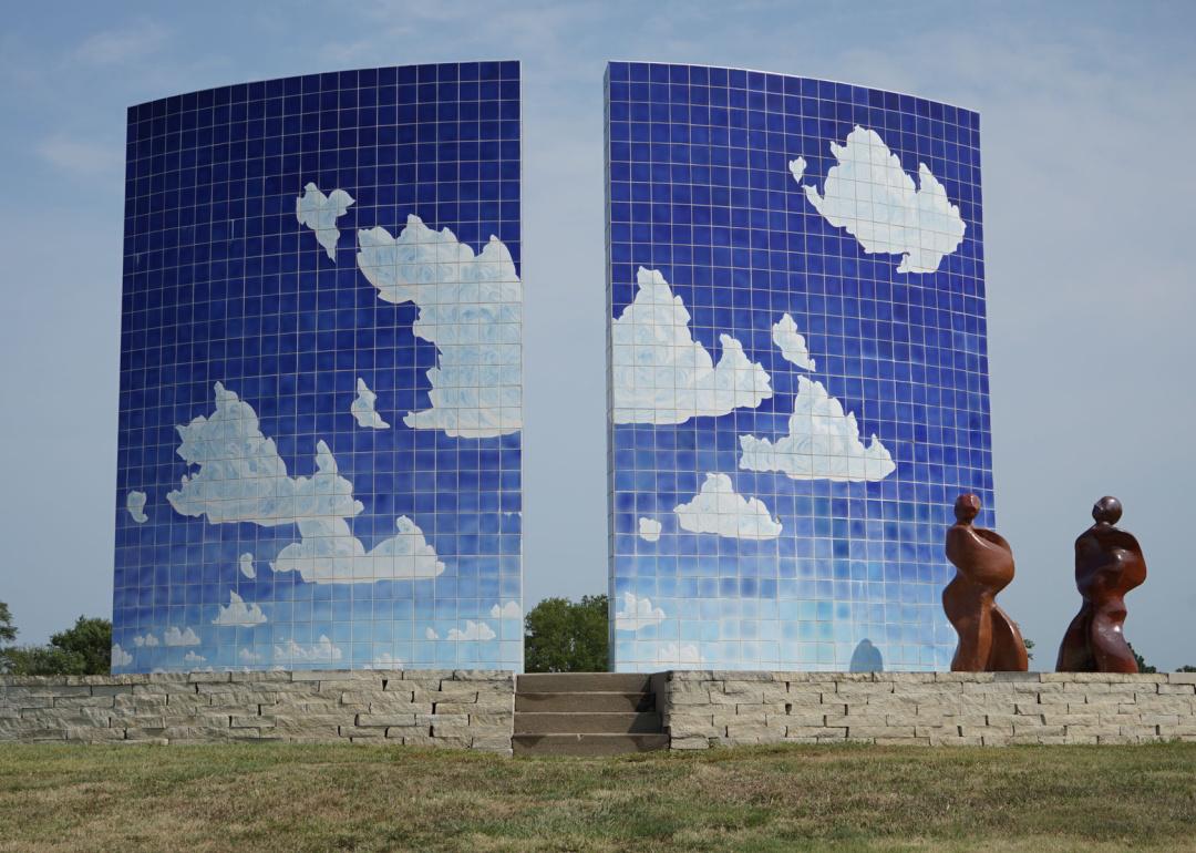 The Blue Sky Sculpture at the Centennial Park.