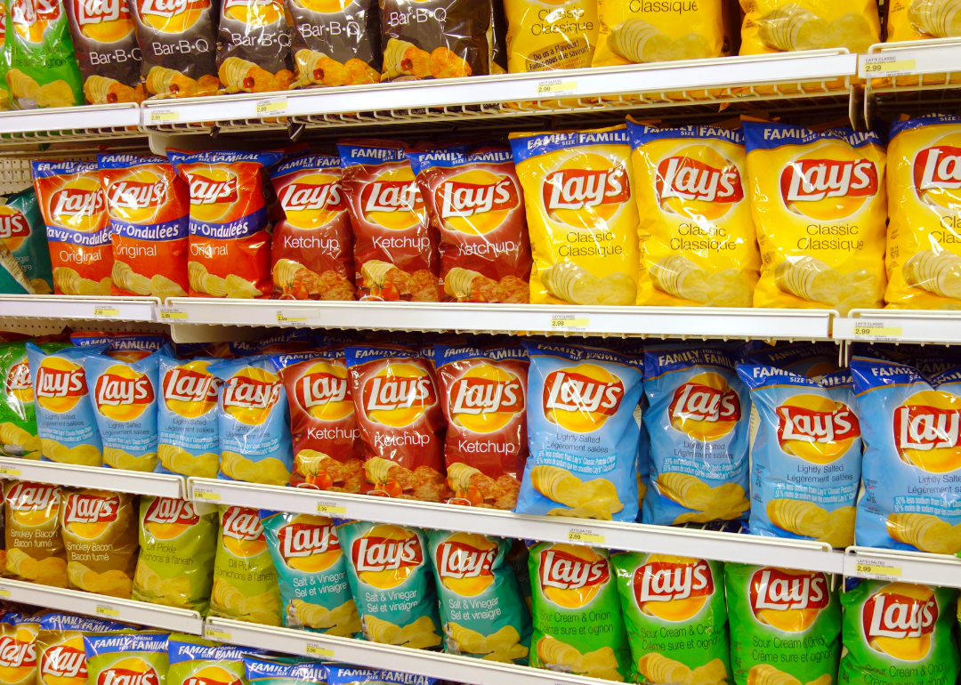 Lay’s chips in supermarket.