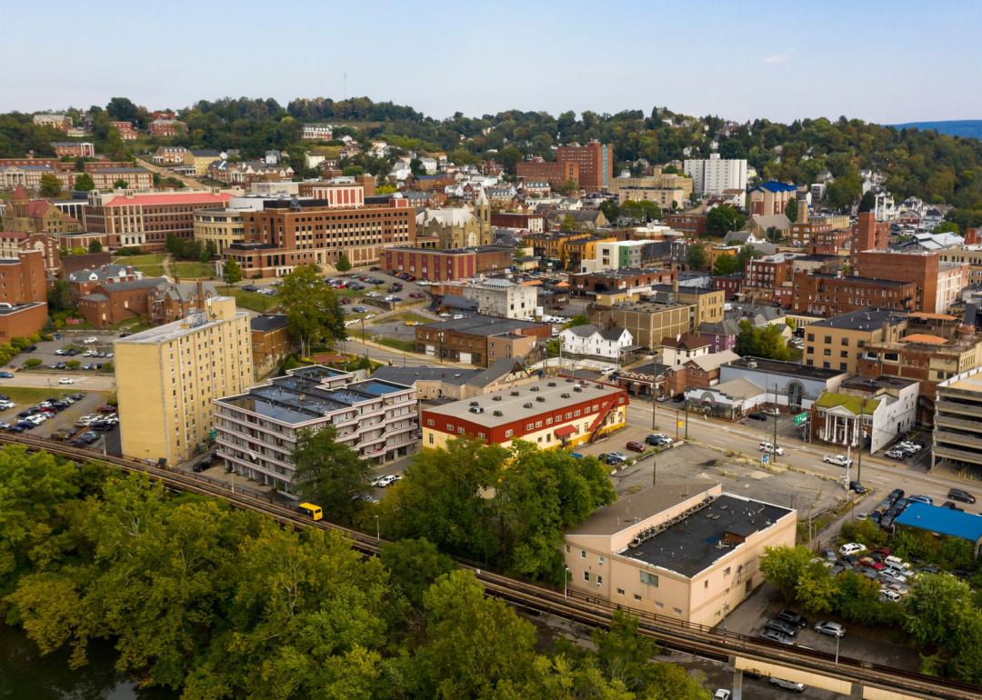 Elevated view of Morgantown, West Virginia