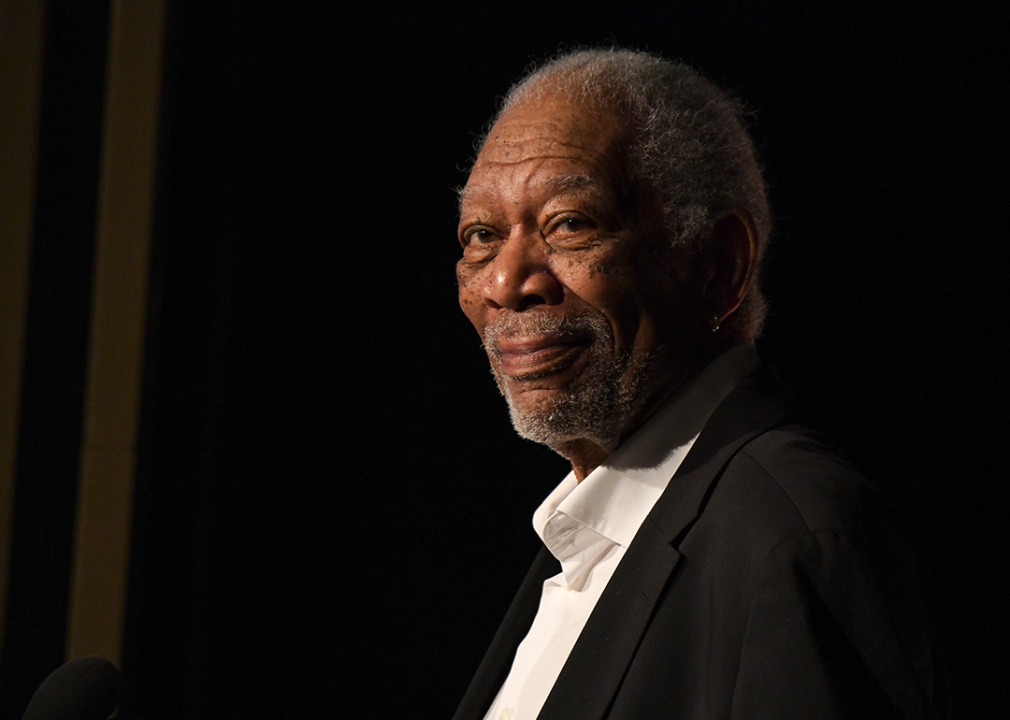 Morgan Freeman presents onstage at the AFI Awards Luncheon.