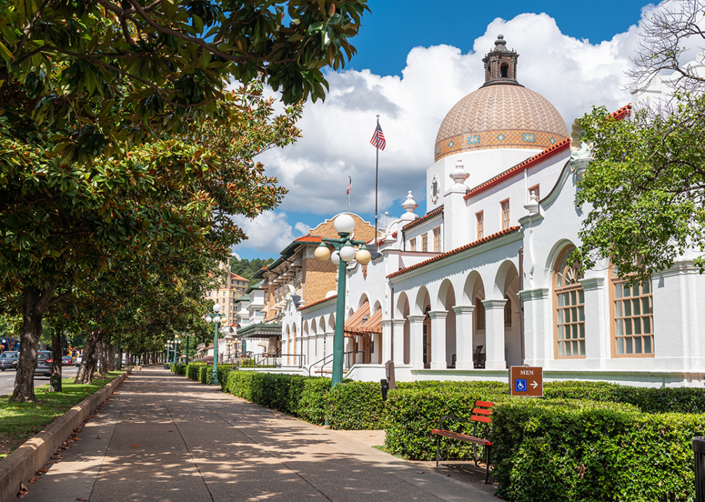 Downtown street in Hot Springs.