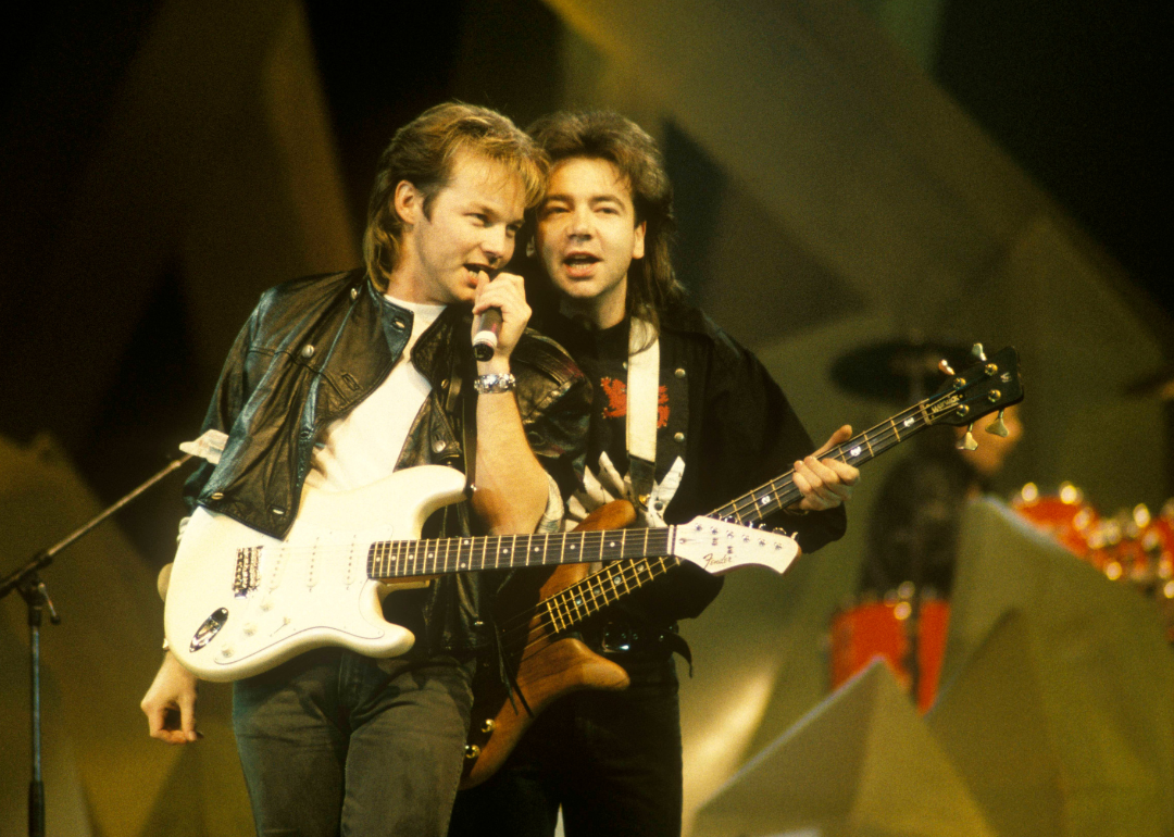 The band Cutting Crew performing in concert.