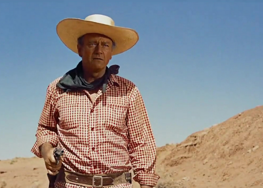 John Wayne in a scene from ‘The Searchers’.