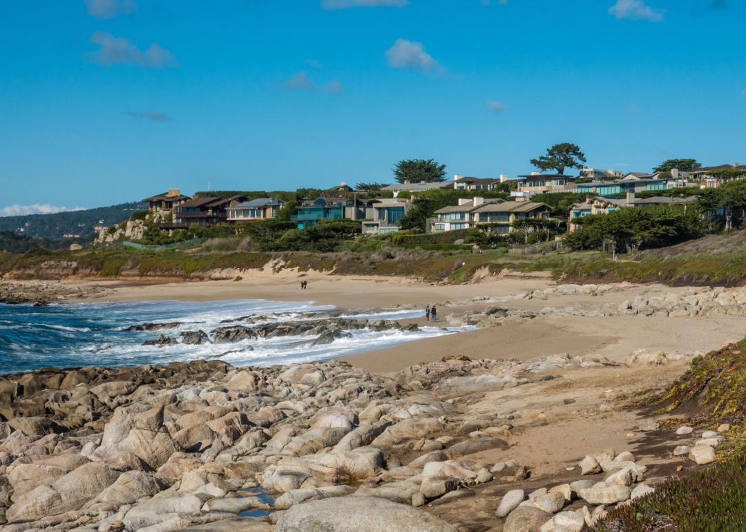 Beach and homes at Carmel by the Sea