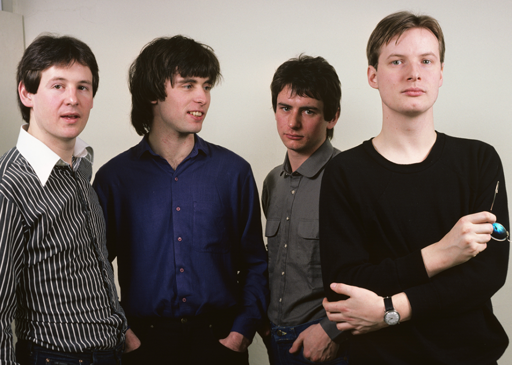 XTC poses for promotional portrait.