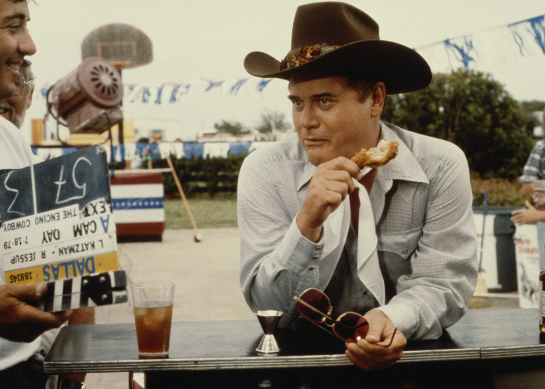 Actor Larry Hagman on the set of ‘Dallas’.