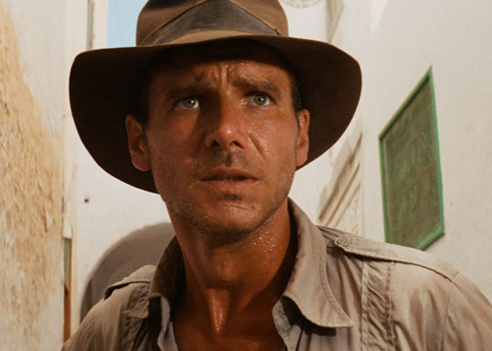 Harrison Ford in a scene from ‘Raiders of the Lost Ark’.