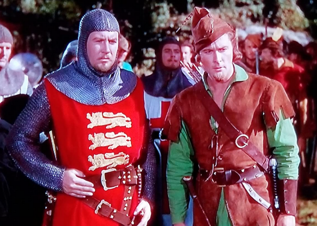 Errol Flynn and Ian Hunter in ‘The Adventures of Robin Hood’.
