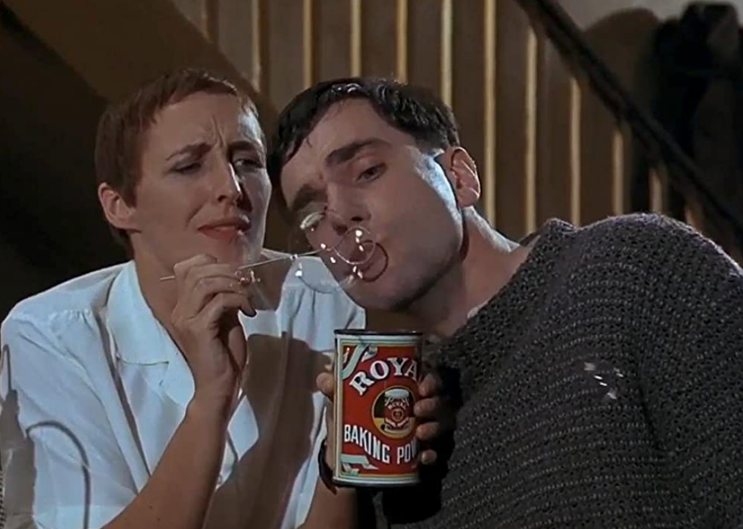 Daniel Day-Lewis and Fiona Shaw in a scene from My Left Foot.