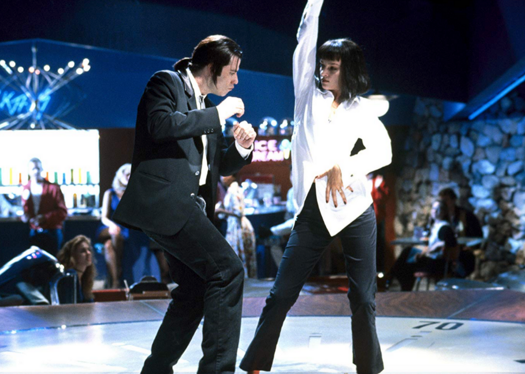 Uma Thurman and John Travolta in a scene from Pulp Fiction