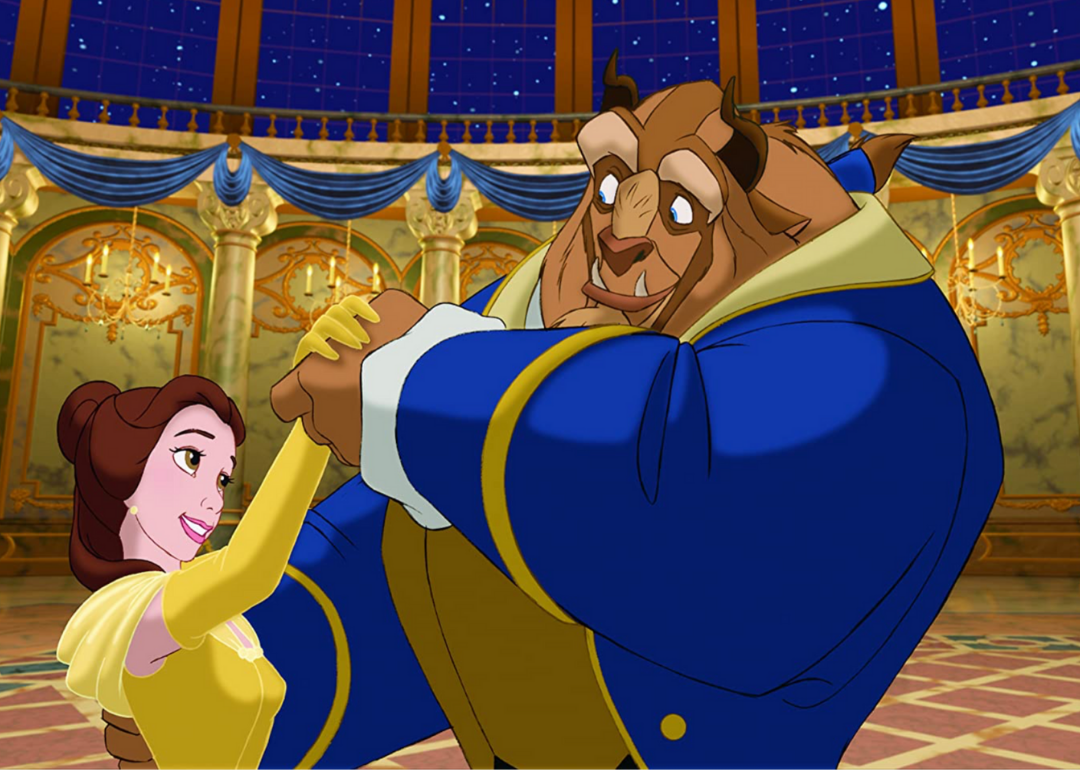 An animated still from Beauty and the Beast.