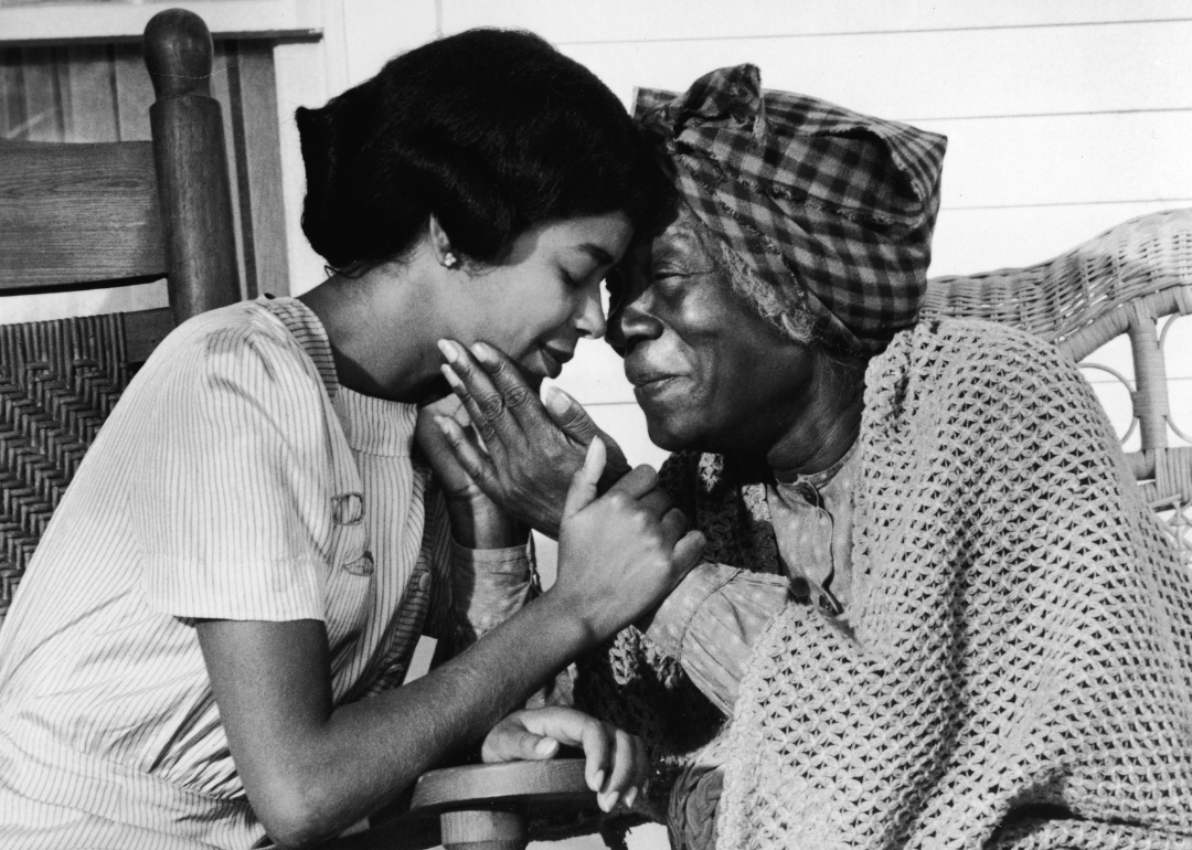 Irene Cara and Beah Richards in a still from ‘Roots’.