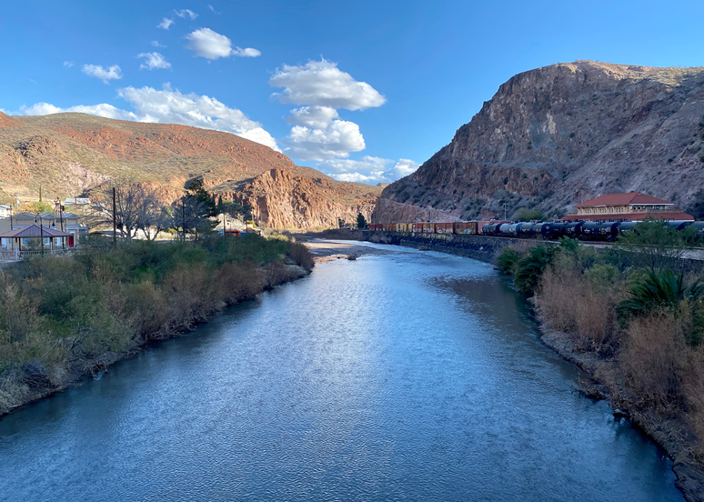 Arizona: Greenlee County The San Francisco River in Clifton.
