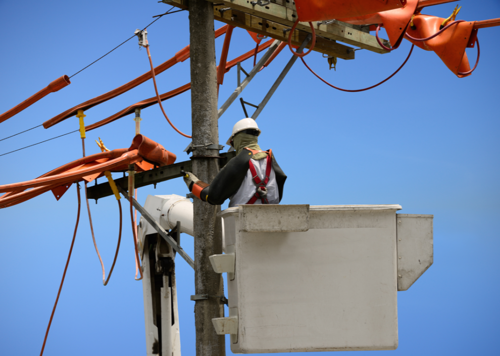 #25. Electrical power-line installers and repairers