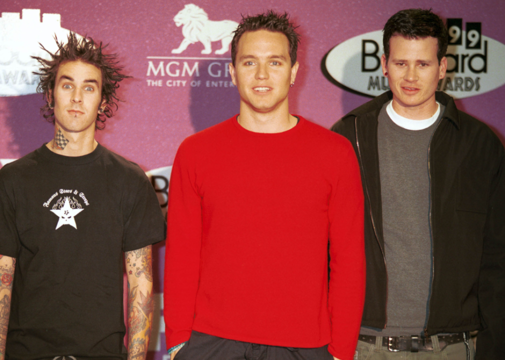 Tom DeLonge, Mark Hoppus & Travis Barker of Blink 182.