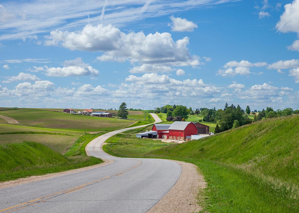 Scenic Iowa landscape in spring.