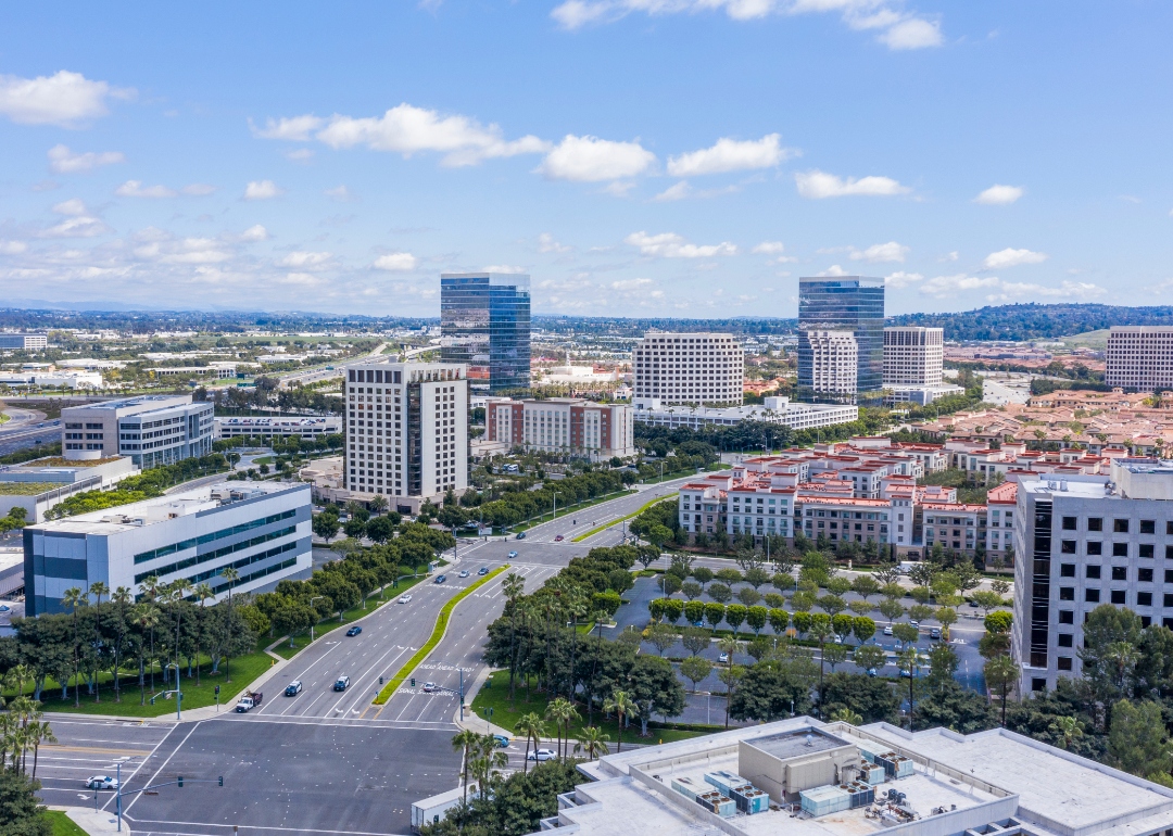 Aerial view of Irvine, California.