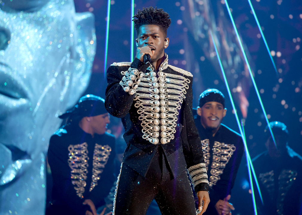 Lil Nas X performs onstage during the 64th Annual GRAMMY Award.