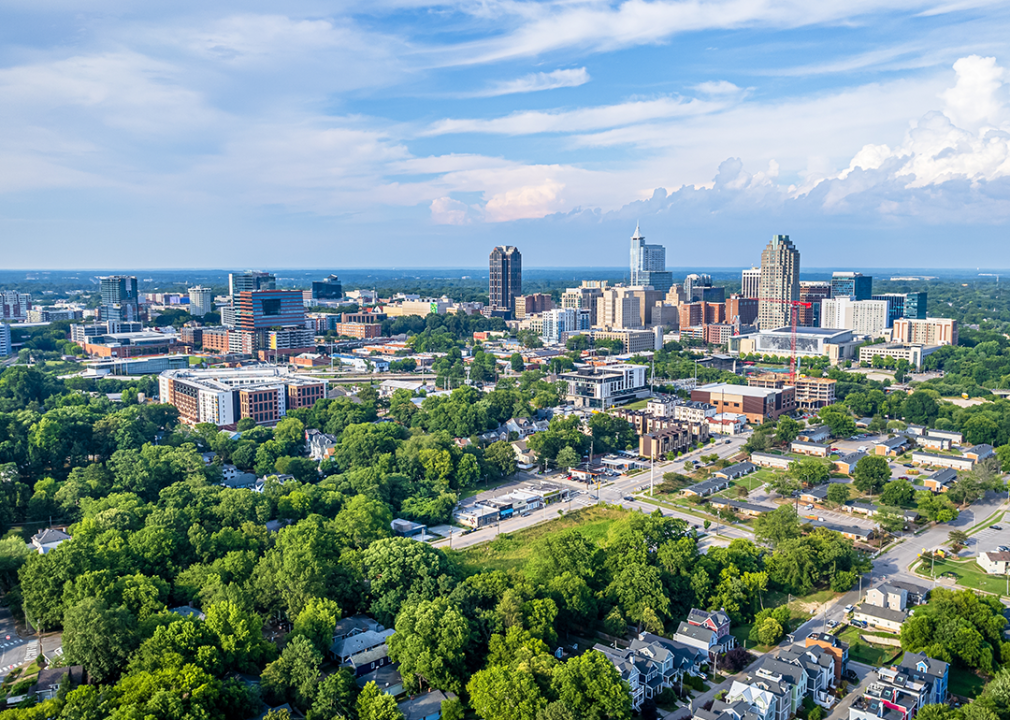 North Carolina: Wake County Aerial view of Raleigh and surrounding area.