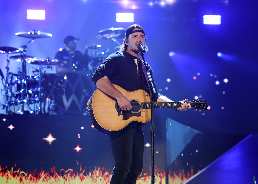 Morgan Wallen performs onstage.