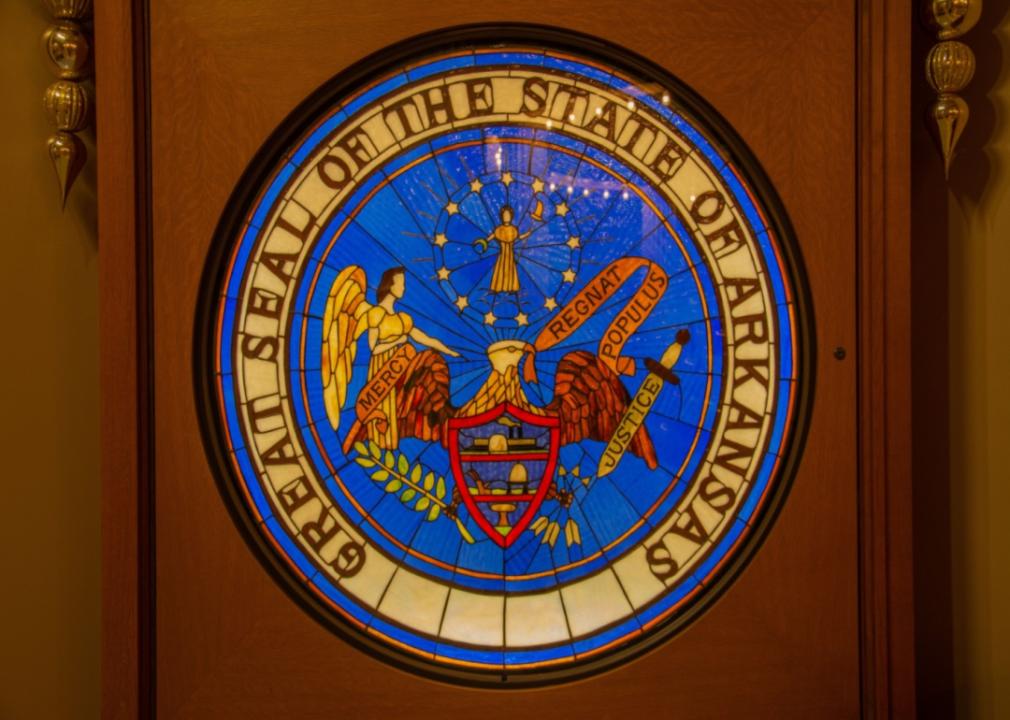 The seal of Arkansas.