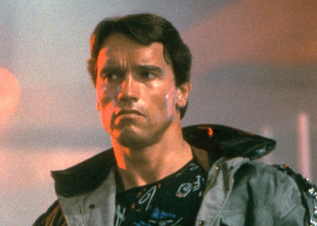 Arnold Schwarzenegger as Terminator in the film 'The Terminator.'