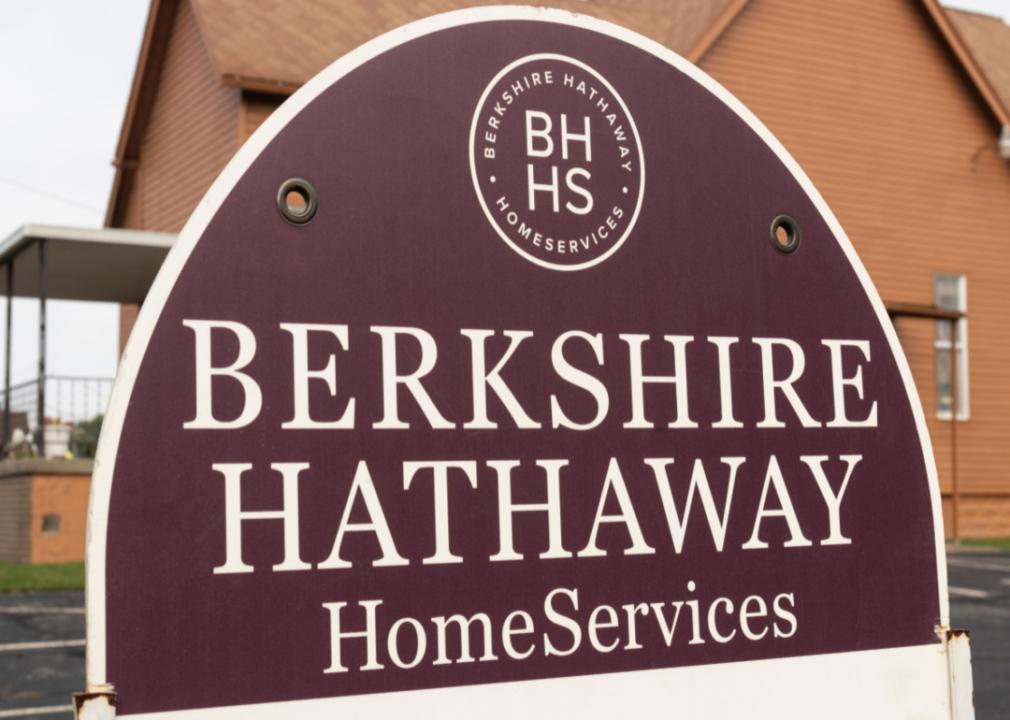A sign advertising Berkshire Hathaway home services