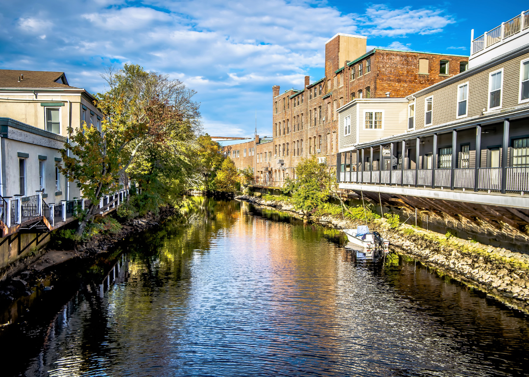 A small canal of water