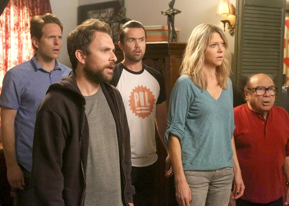 Members of the cast of ‘It’s Always Sunny in Philadephia’ in a scene from the show.