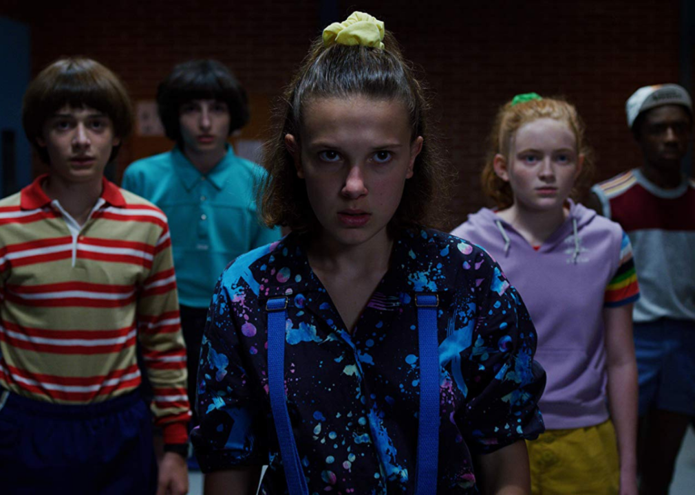 Cast of ‘Stranger Things’ in an episode from the series.