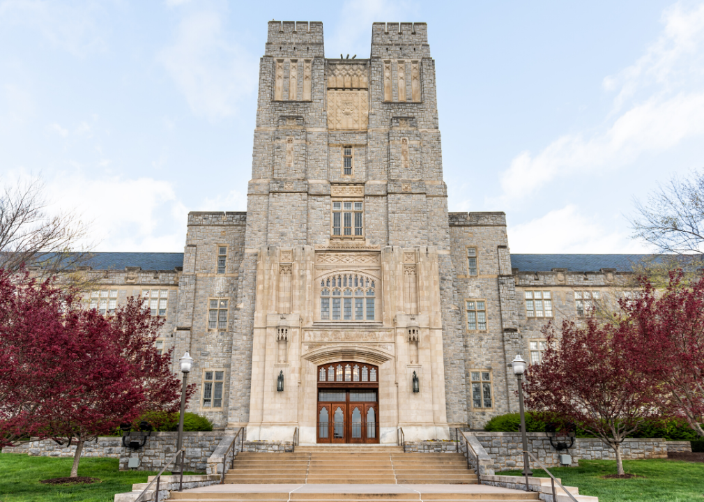 A historic stone building at Virginia Tech.
