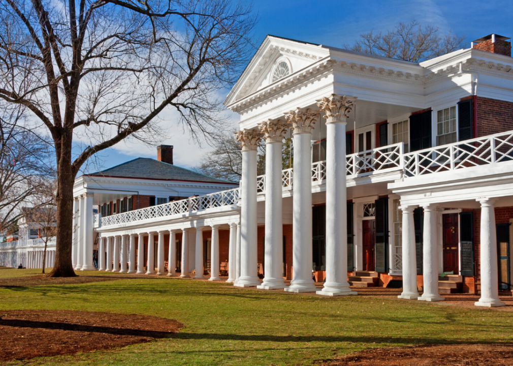A historic ornate university building with large white columns.