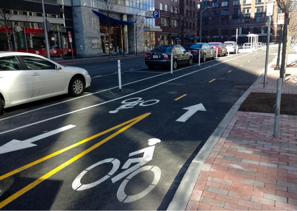 The two-way protected bike lane.