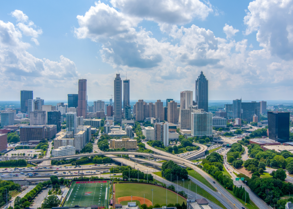 An aerial view of Atlanta.