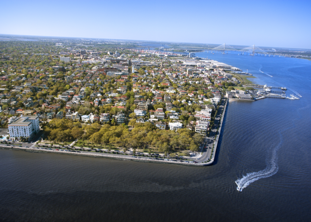 An aerial view of Charleston.