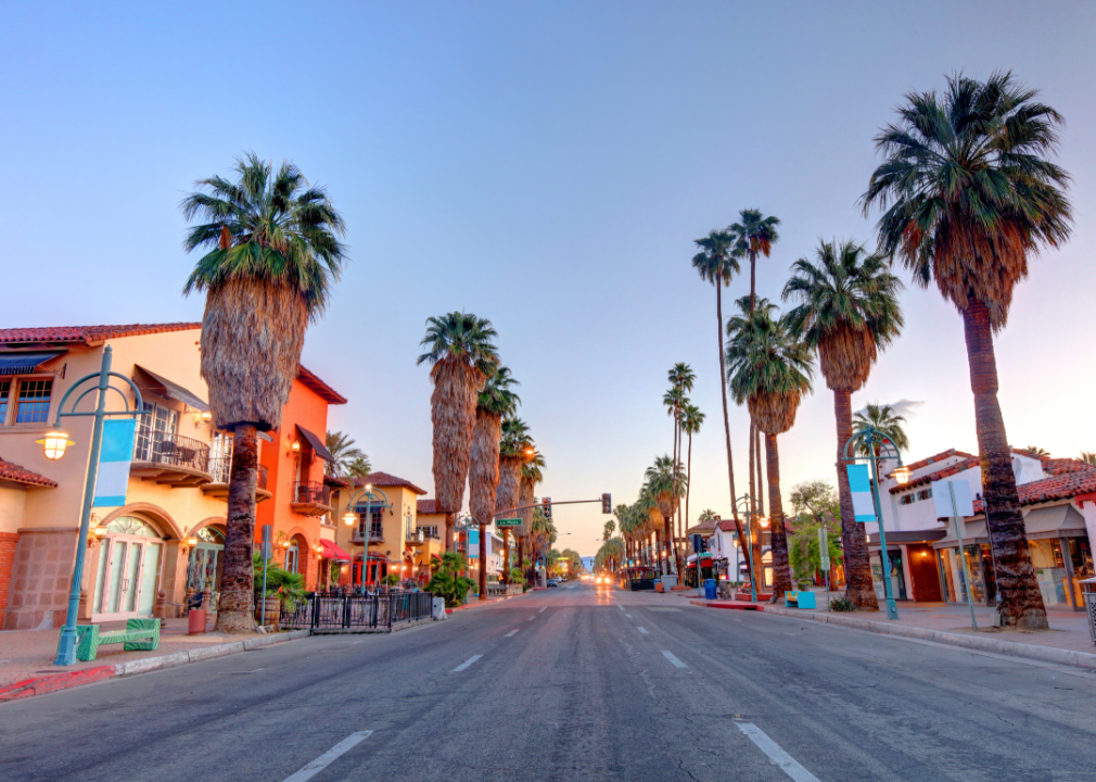 A small street in Palm Springs.