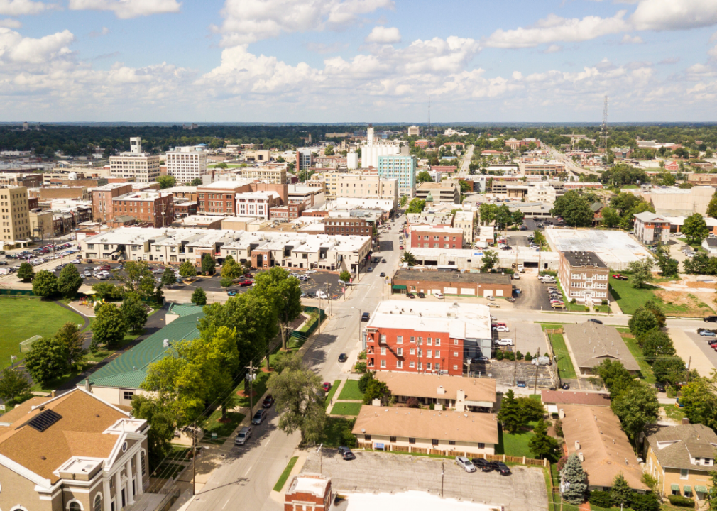 An aerial view of Springfield, MO.