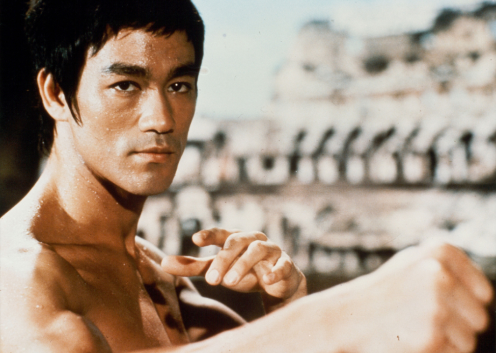 Bruce Lee in a movie still.