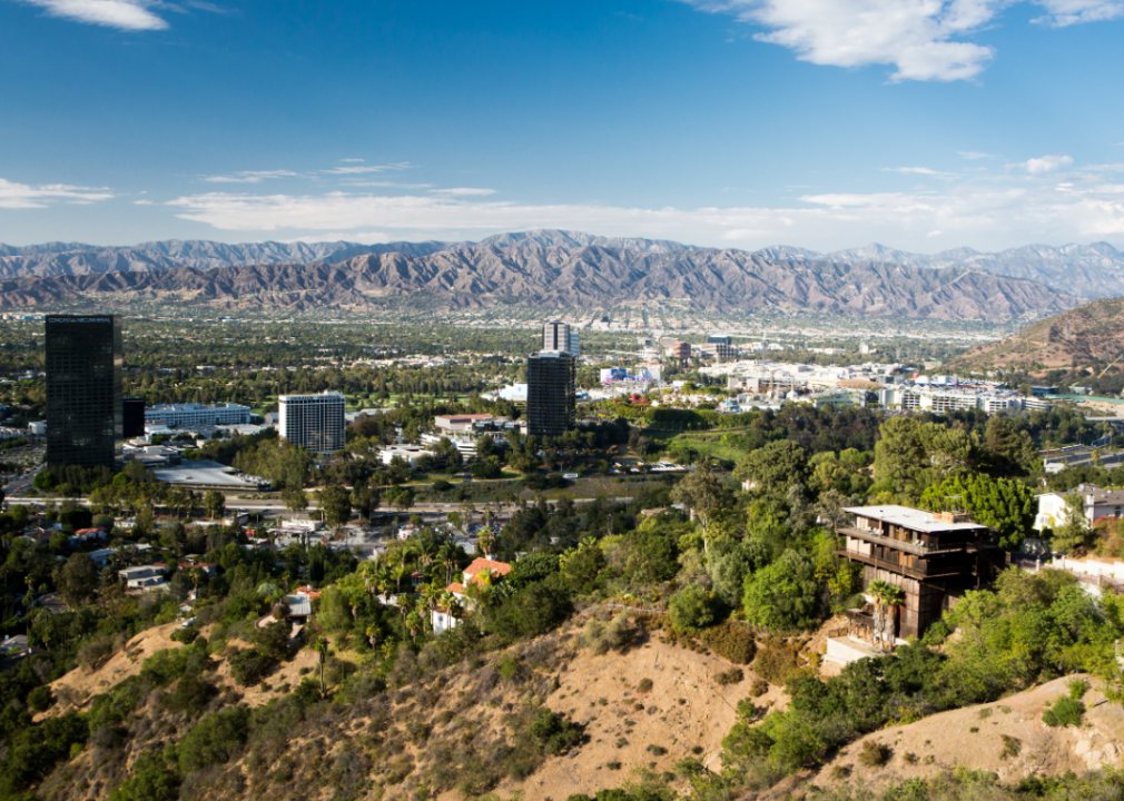 View from the hills above Burbank, California.