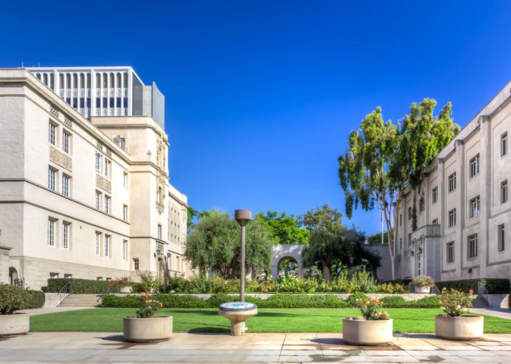 Main campus entry to the California Institute of Technology.