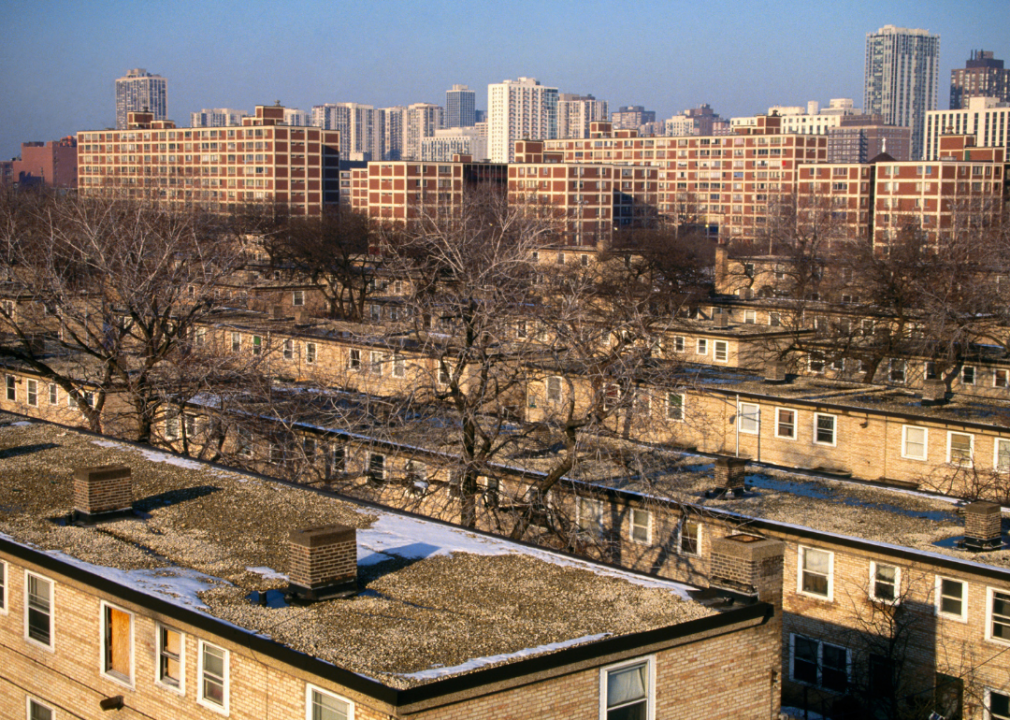 The Cabrini-Green low income housing project in Chicago