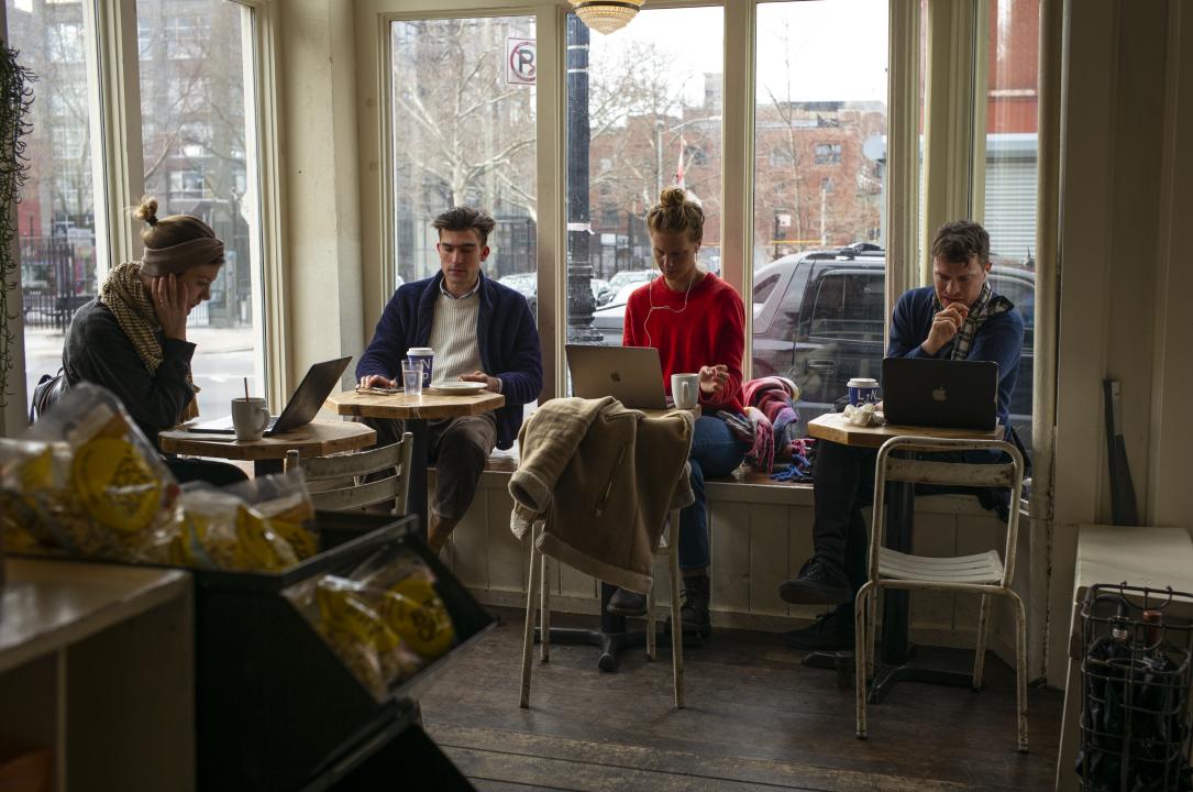 People at a coffee shop.