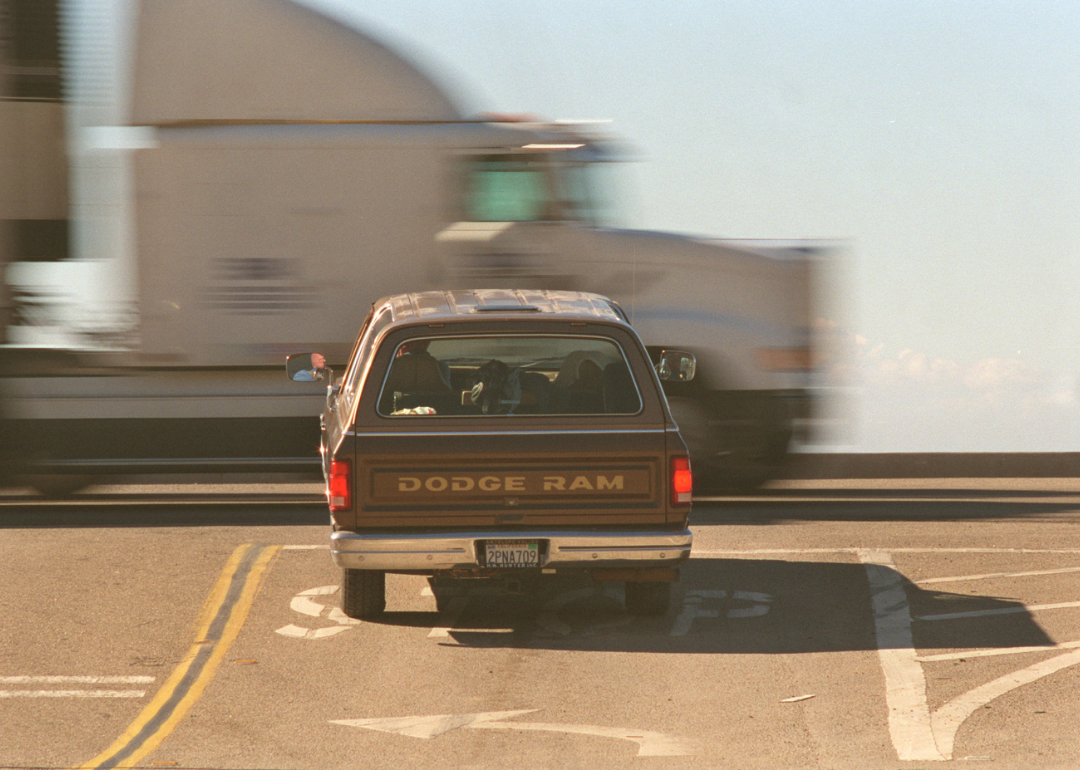 A truck on Ventura freeway in 1996.