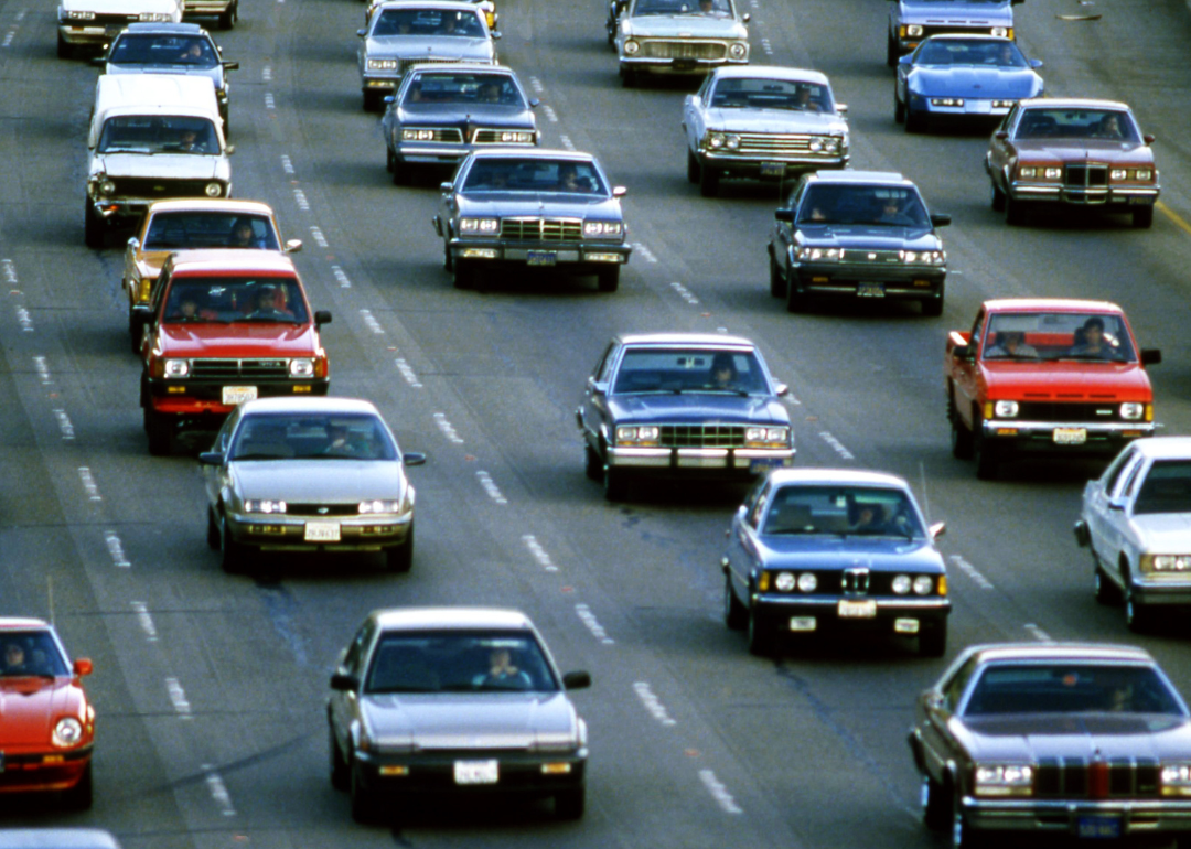 Southern California freeway traffic in 1988.