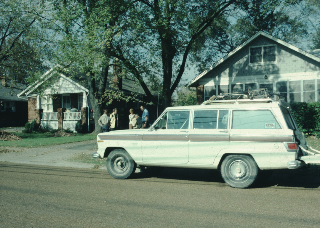 A car parked outside a family home in 1965.