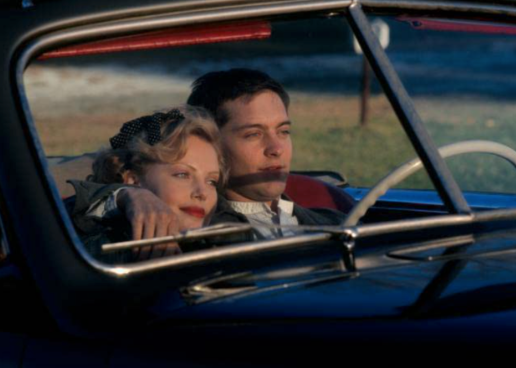 Charlize Theron and Tobey Maguire in "The Cider House Rules"