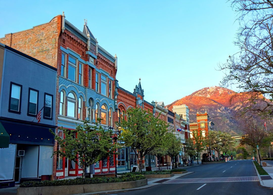Historic buildings in downtown Provo.